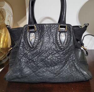 Fendi Black Textured Satchel